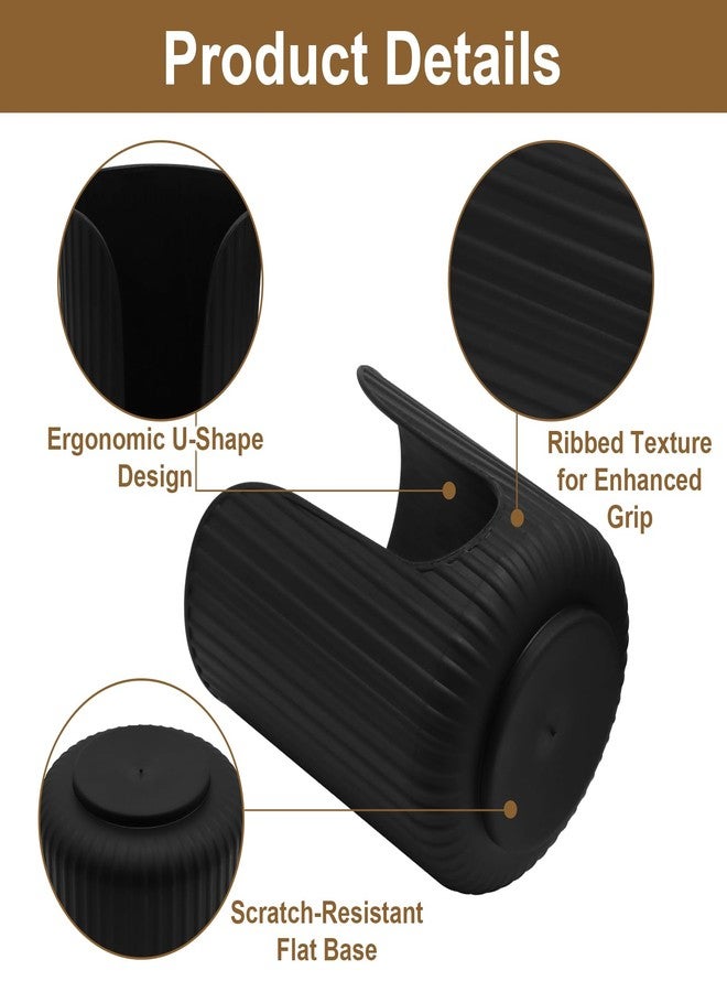 ZOCCVI 1 Pack Bathroom Cup Dispenser, Small Cup Holder Mouthwash Cup Holder, 3-4oz Plastic Paper Cup Dispenser for Vanity Countertops/Bathroom/Kitchen/Dining Room(Black) - Image 4