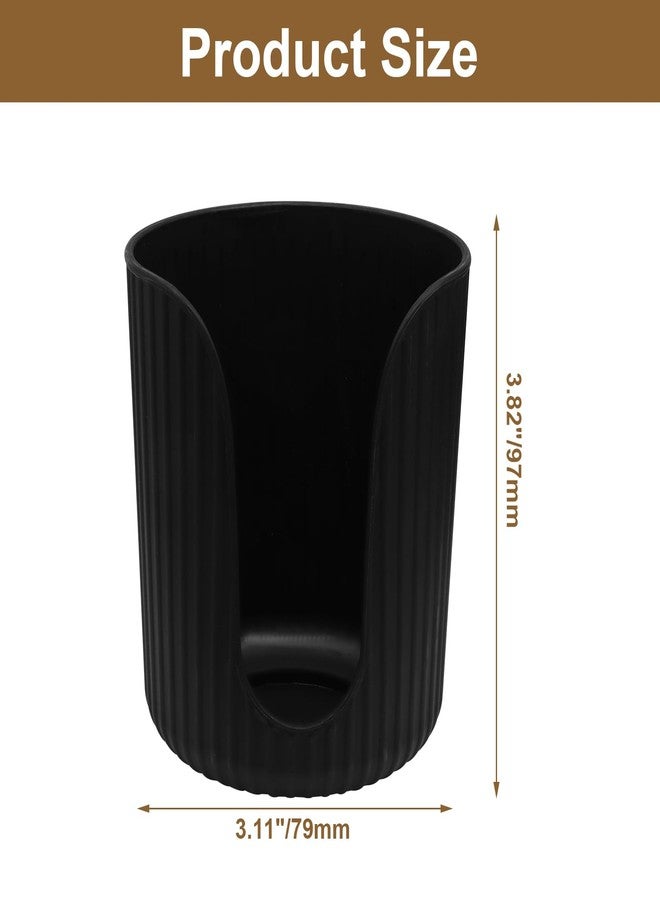 ZOCCVI 1 Pack Bathroom Cup Dispenser, Small Cup Holder Mouthwash Cup Holder, 3-4oz Plastic Paper Cup Dispenser for Vanity Countertops/Bathroom/Kitchen/Dining Room(Black) - Image 3