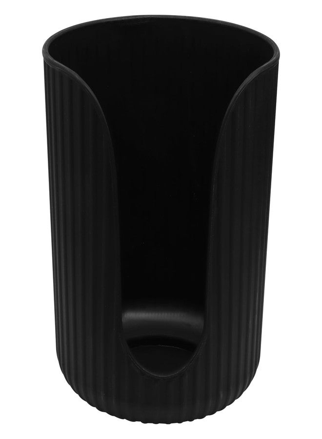 ZOCCVI 1 Pack Bathroom Cup Dispenser, Small Cup Holder Mouthwash Cup Holder, 3-4oz Plastic Paper Cup Dispenser for Vanity Countertops/Bathroom/Kitchen/Dining Room(Black) - Image 2