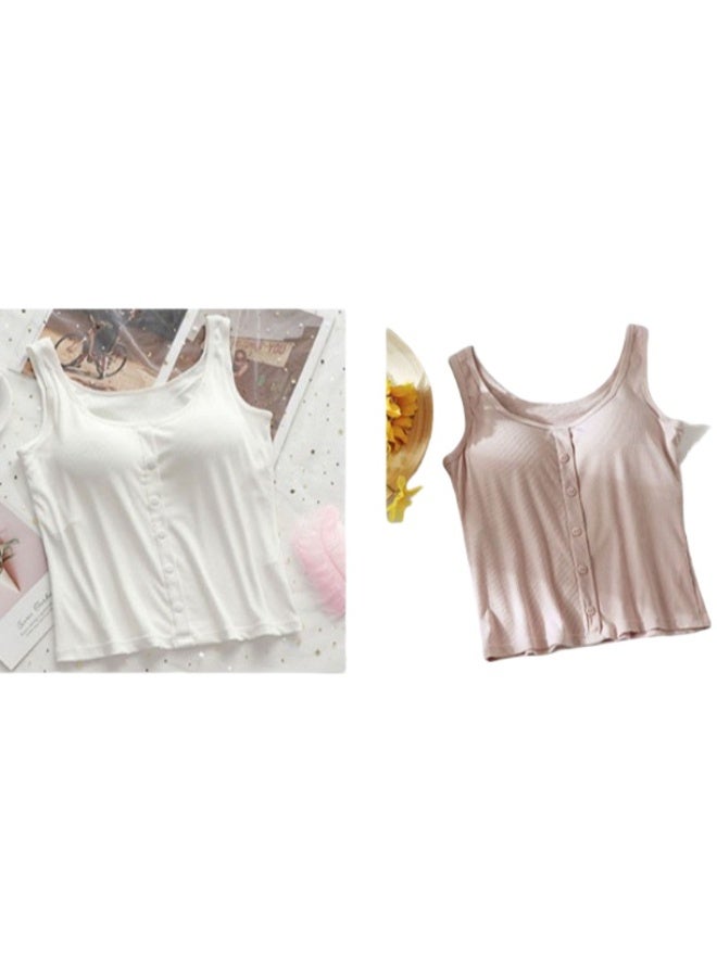 KUYING New Comfortable Skin Friendly Breathable And Slim Fit Vest Set Of 2  - Image 1