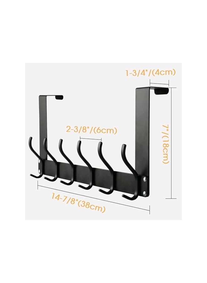 S-TOP Over The Door Hook Hanger, Hat Rack Door Towel Hooks for Hanging - Image 3