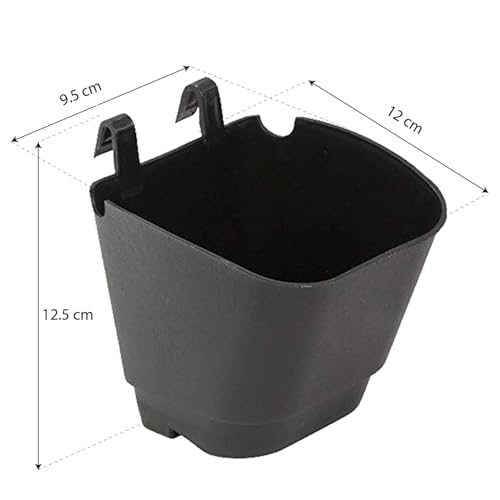 CAPPL Plastic Vertical Garden - Wall Hanging Pot (5 Inch, 12 Pots, Black) - Image 5