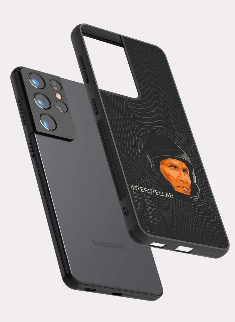 بكسلات كفر سامسونج جالكسي اس 21 الترا بين النجوم انترستيلر كوبر برتقالي - Image 2