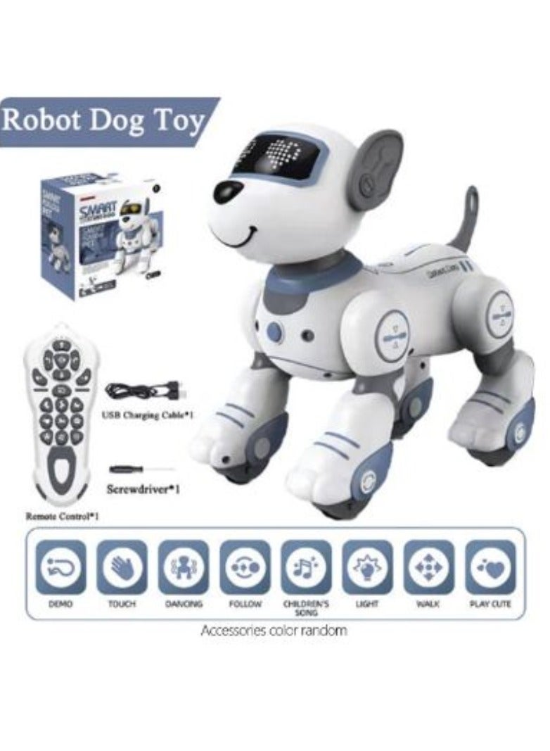 AROAQ Programmable Smart Interactive Dog Stunt Robot with Remote Control Touch Function Singing Dancing Walking Smart Toy - Image 1