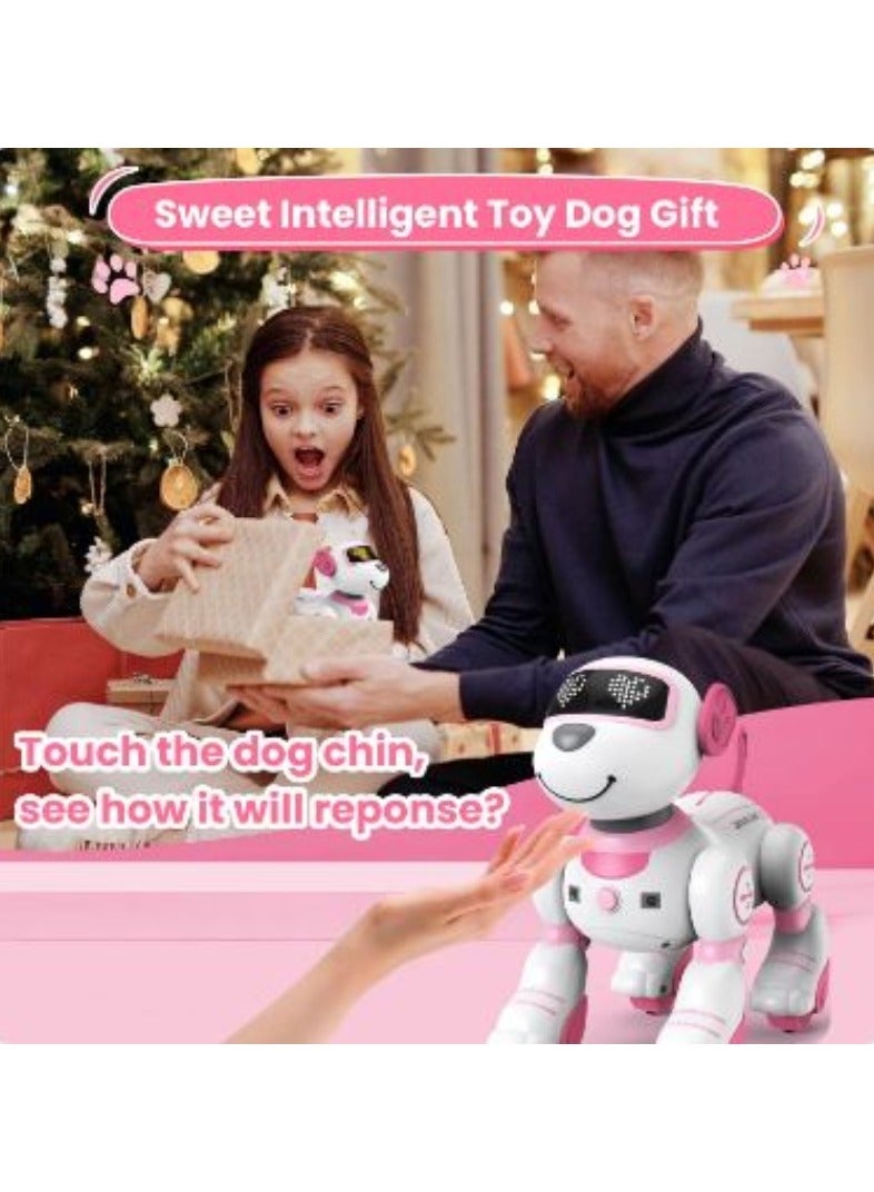 AROAQ Programmable Smart Interactive Dog Stunt Robot with Remote Control Touch Function Singing Dancing Walking Smart Toy - Image 3