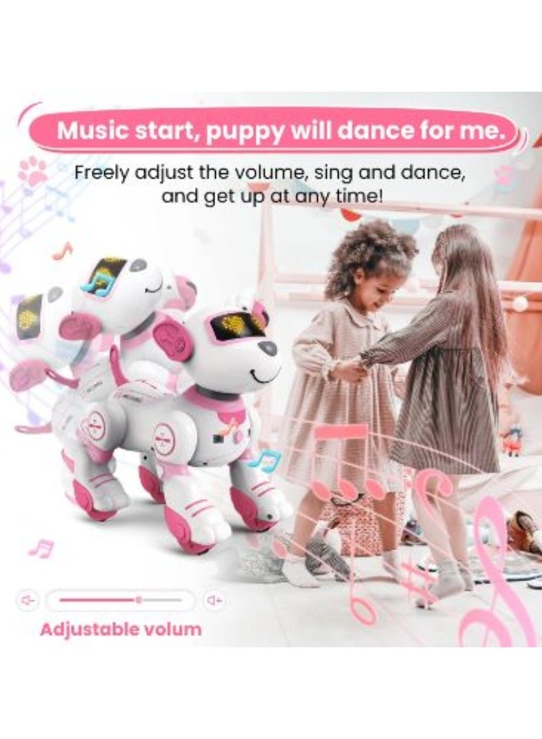AROAQ Programmable Smart Interactive Dog Stunt Robot with Remote Control Touch Function Singing Dancing Walking Smart Toy - Image 4