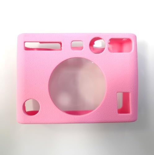 Pocoukate Protective Case for Instax Mini EVO, Soft Silicone Cover Bag with Screen Protector for Fujifilm Instax Mini EVO Instant Camera - Pink - Image 3