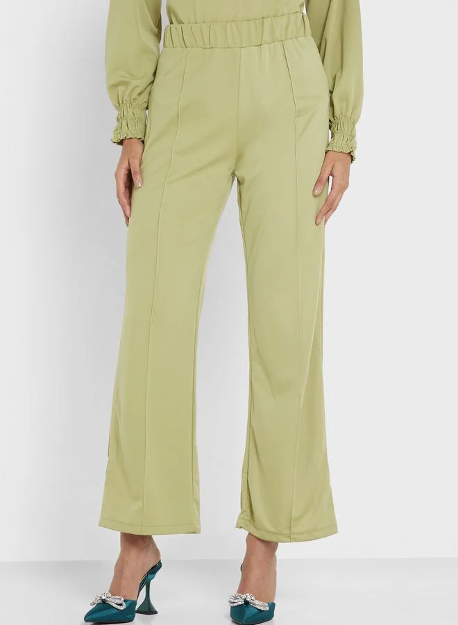 Refka by modanisa Crew Neck Top And High Waist Pants