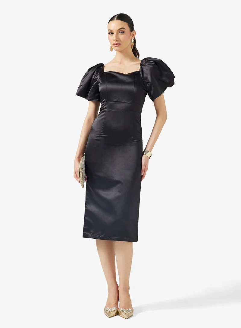 Ella Limited Edition  Puff Sleeve Shift Dress for Women | Best Price UAE