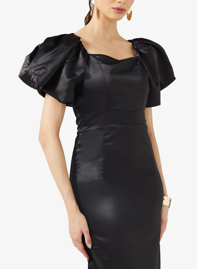 Ella Limited Edition  Puff Sleeve Shift Dress for Women | Best Price UAE