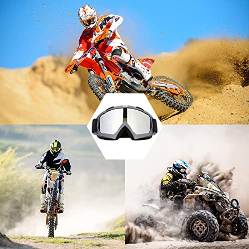 JAMIEWIN Professtional Adult Motorcycle Motocross Dirt Bike ATV Goggles OTG Goggle for Men Women Youth Kids (C86 Black Fiber) - Image 2