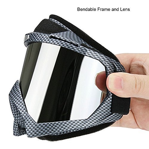 JAMIEWIN Professtional Adult Motorcycle Motocross Dirt Bike ATV Goggles OTG Goggle for Men Women Youth Kids (C86 Black Fiber) - Image 5