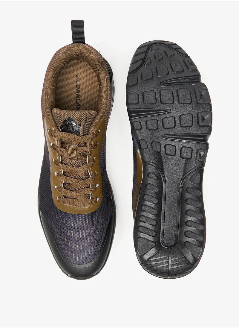 OAKLAN Textured Trainers with Lace Up Closure