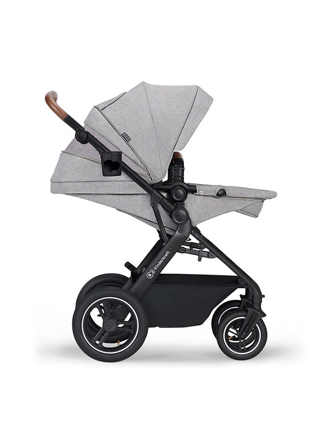 Stroller Pushchair 3 In1 Btour - Light Grey