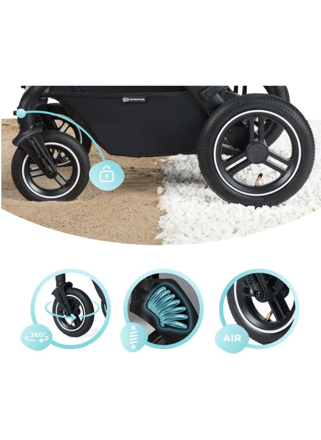 Stroller Pushchair 3 In1 Btour - Light Grey