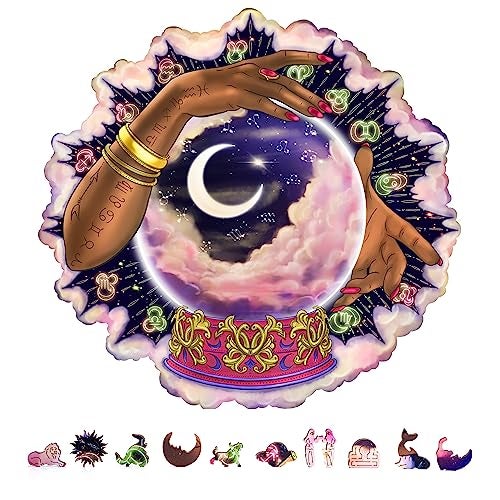 ZenChalet Crystal Ball 200 Piece Jigsaw Puzzles Giftable 5MM Thick Wood Jigsaw Puzzles Adult Distinctive Premium Gifts Cool Brain Teaser Rompe Cabezas Adultos 200 - Image 1