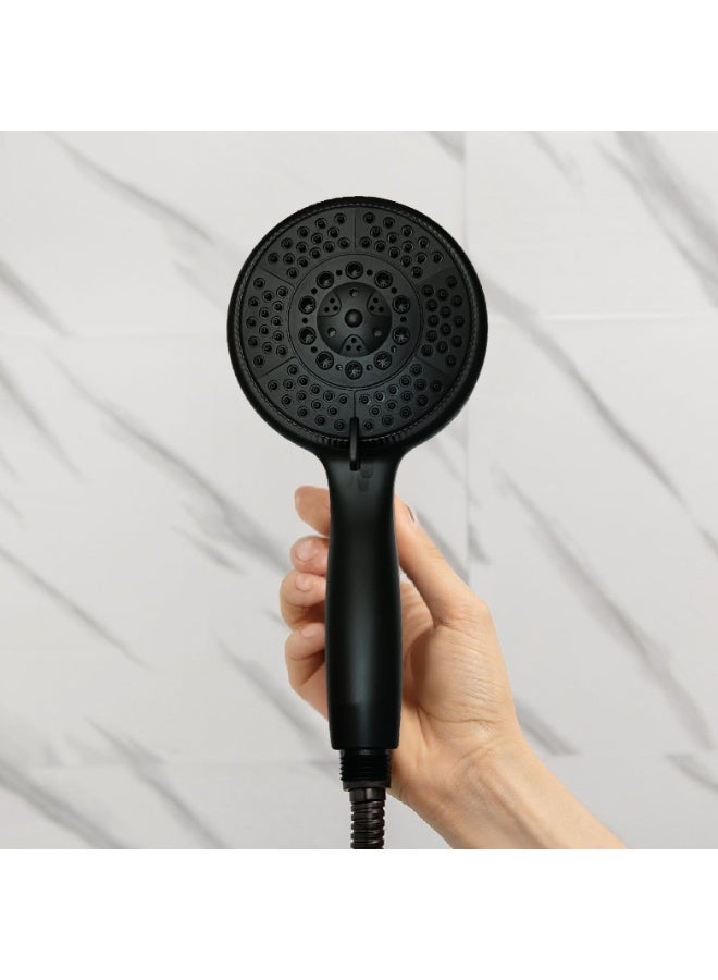 ITG Matte Black Handheld Showerhead, High Pressure, 5 Spray Modes, Water-Saving, SASO Certified - Image 2