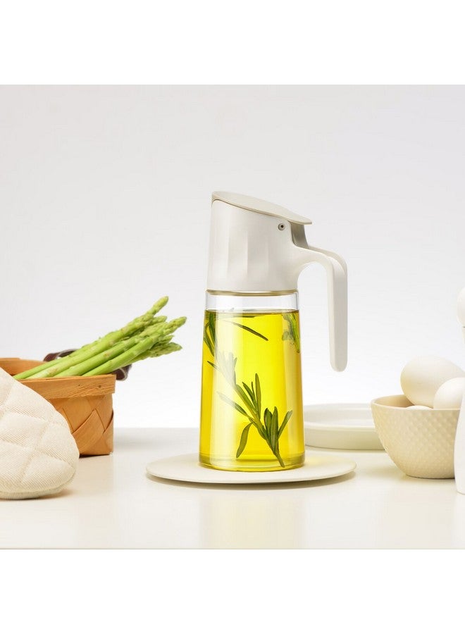 Elemental Kitchen Gravity Sensing Lid Oil Dispenser Bottle Clear and White 500ml 79321001 - Image 2