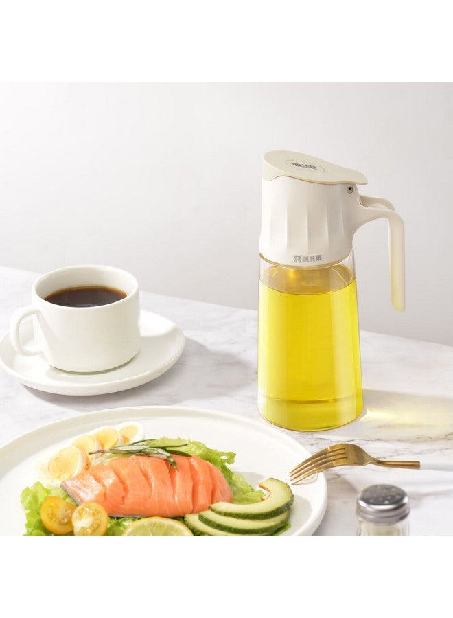 Elemental Kitchen Gravity Sensing Lid Oil Dispenser Bottle Clear and White 500ml 79321001 - Image 3