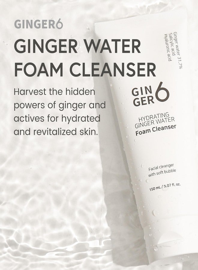 GINGER6 Ginger 6 Hydrating Foam Cleanser for Oily Skin, 150ml/5.07fl. oz. - Gentle Face Wash with 31.7% Ginger Water, Salicylic Acid, and Hyaluronic Acid, Micro-Bubble Formula for Deep Cleansing - Image 2