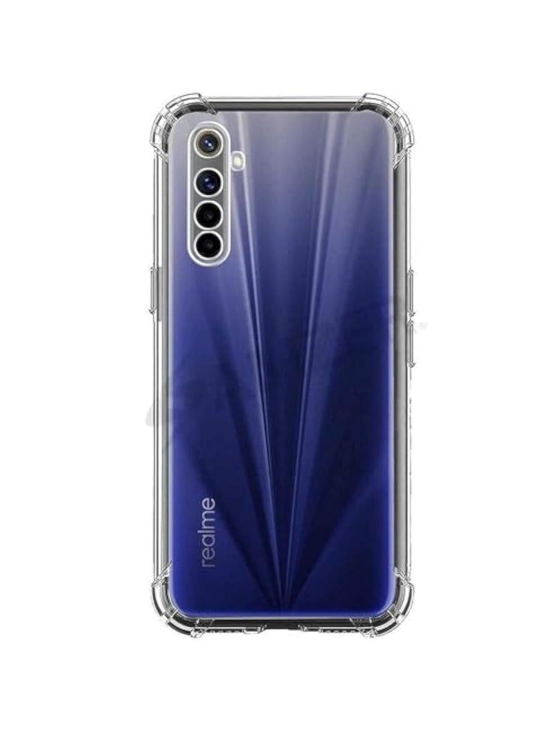 Case for Realme 6 Clear TPU Four Corners Protective Cover Transparent Soft funda  - Image 1