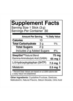 Dream Water Sleep Aid Powder; Melatonin, GABA, 5-HTP; Natural Flavors; Helps You to Fall Asleep, Fast, and Wake Refreshed; Snoozeberry, 30-Count  - Image 2