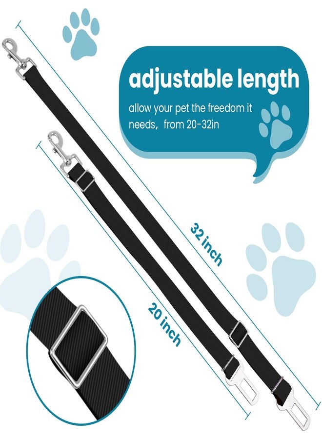 HCYPCV Adjustable pet cat and Dog car seat Belt，The Lanyard is Flexible and Adjustable from 20 to 33 inches(Black) - Image 2