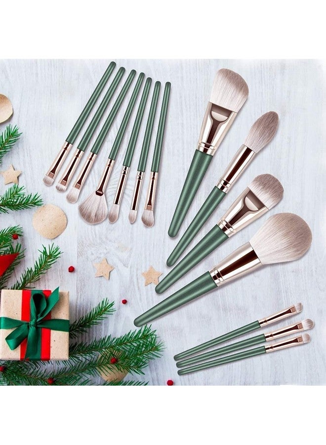 COSLUXE Makeup Brushes, 14 Pcs Professional Makeup Brush Set, Advanced Plant Fiber And Solid Wood Brush Handle, Foundation Loose Powder Blush Eye Shadow Brush Kit - Image 1