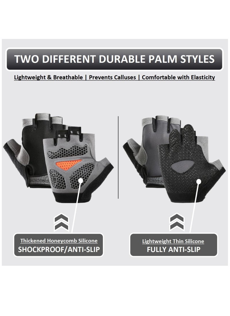 Excefore Gym Gloves, Weight Lifting Gloves for Men and Women, Breathable, Lightweight Gym Gloves for Gym, Cycling, Exercise, Training, Pull ups, Fitness, Climbing and Rowing, Black-Medium  - Image 2