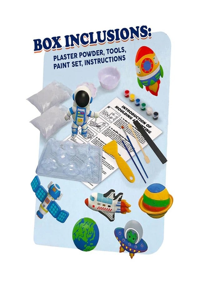 FUN4YOU-DIY Mould and Paint Craft kit, Paint Your Own Animal Painting Kit Plaster Figurine Set with Pigments, Palette & Mould Art & Craft Set - Educational Toys for 3-12+ Year Old Boy & Girl (ASTRONAUT) - Image 3