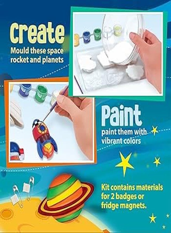 FUN4YOU-DIY Mould and Paint Craft kit, Paint Your Own Animal Painting Kit Plaster Figurine Set with Pigments, Palette & Mould Art & Craft Set - Educational Toys for 3-12+ Year Old Boy & Girl (ASTRONAUT) - Image 5