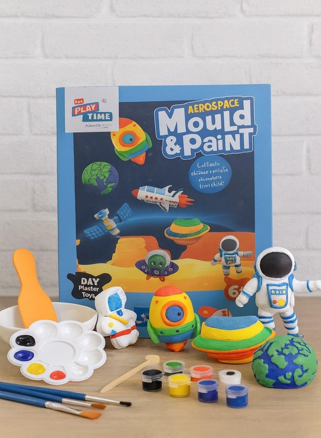 FUN4YOU-DIY Mould and Paint Craft kit, Paint Your Own Animal Painting Kit Plaster Figurine Set with Pigments, Palette & Mould Art & Craft Set - Educational Toys for 3-12+ Year Old Boy & Girl (ASTRONAUT) - Image 4