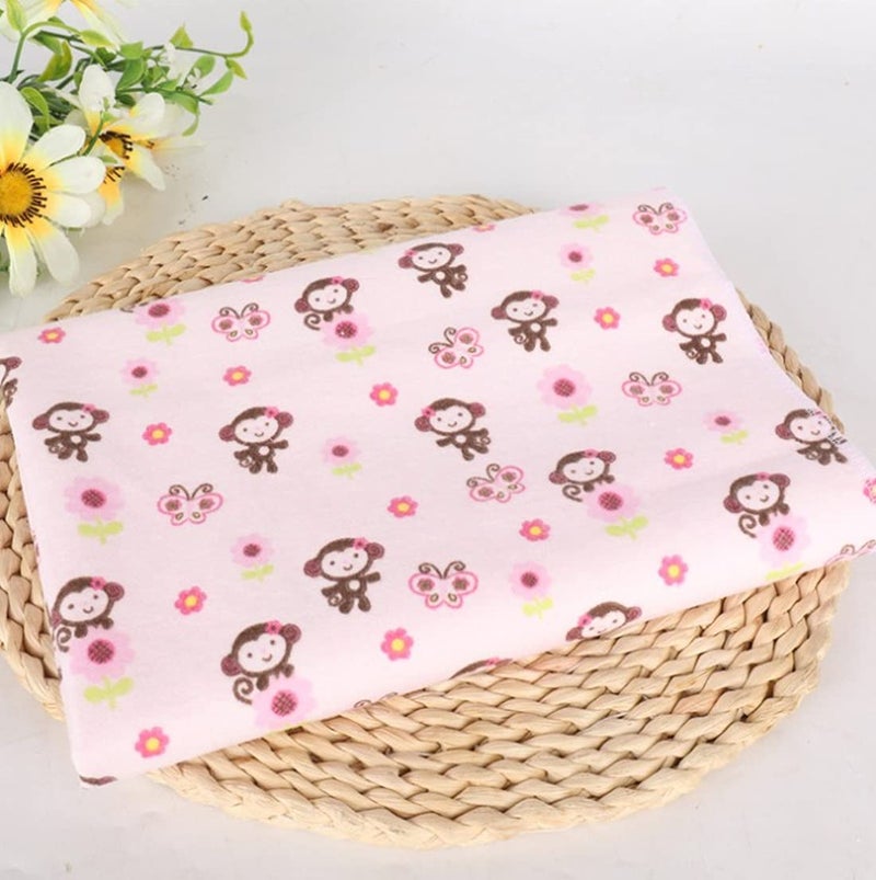 Monvecle 2pcs Pack Monvecle Baby Infant Waterproof Cotton Changing Pads Washable Resuable Diapers Liners Mats (2pcs Pink-28"x20") - Image 2