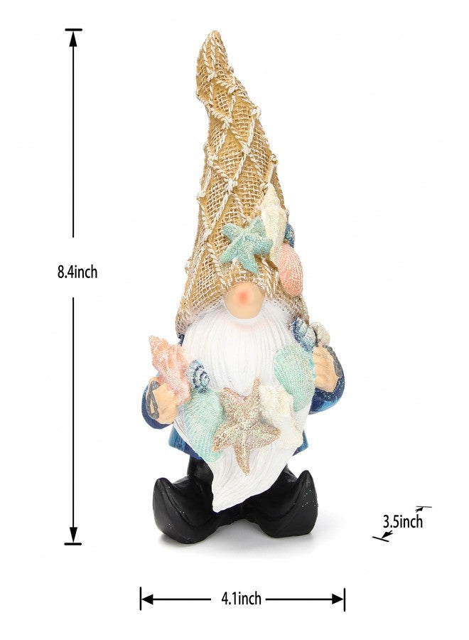 Leekung Garden Gnomes Statues Outdoor Funny - Garden Gnomes Decor Garden Decor Garden Figurine Ocean Gnomes Decor for Outdoor Indoor Beach Gnome Sculpture for Patio Lawn Yard Porch Bookshelf Gifts - Image 2