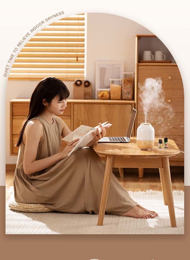 Oregon Ceramic Solid Wood Aromatherapy Machine 130ml Ultrasonic Silent Large Capacity Humidifier for Home use - Image 3
