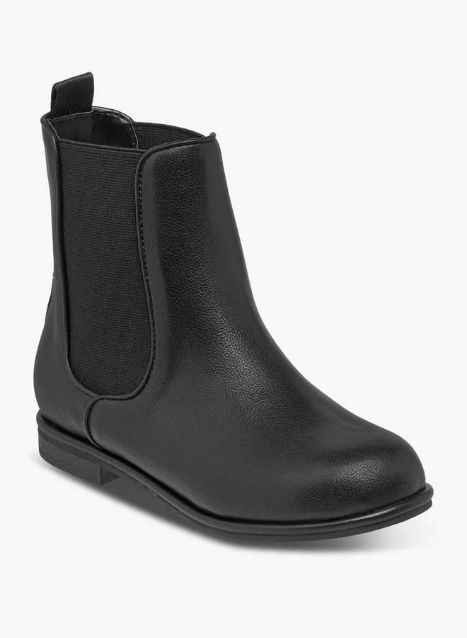 ليتل ميسي أحذية بوت عالية بدون أربطة مع حلقات سحب