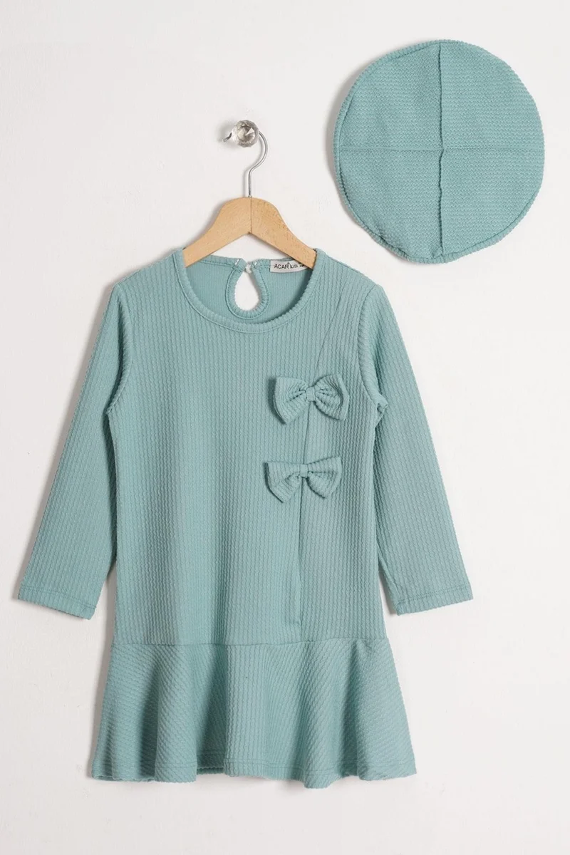 Zepkids Ribbed Bow Dress