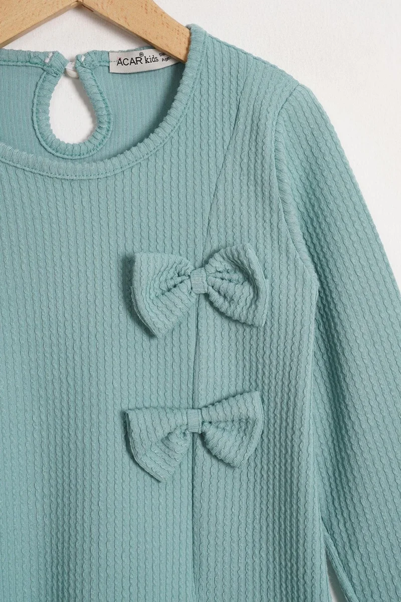 Zepkids Ribbed Bow Dress