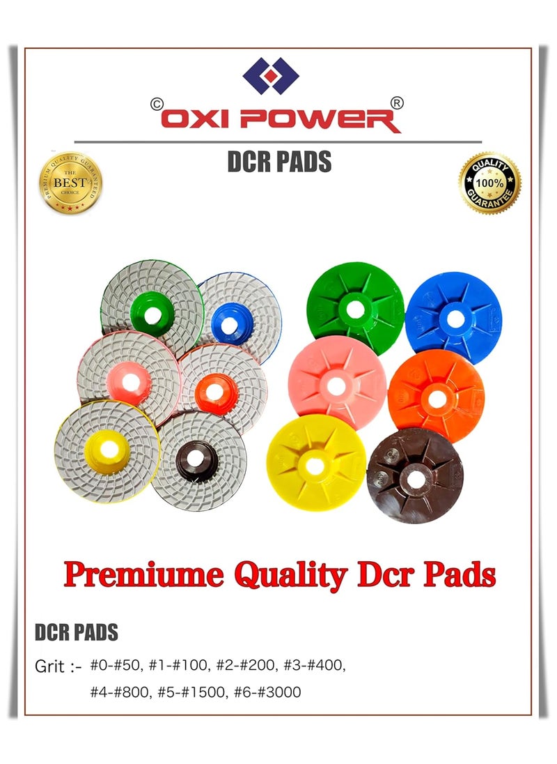 OXI POWER OXI POWER 4 inch 100mm Diamond Ceramic Polishing Pad Set Grinding and Finishing of Granite Marble Glass Concrete and Other Natural Stone Grit 0 to 6 1  - Image 2