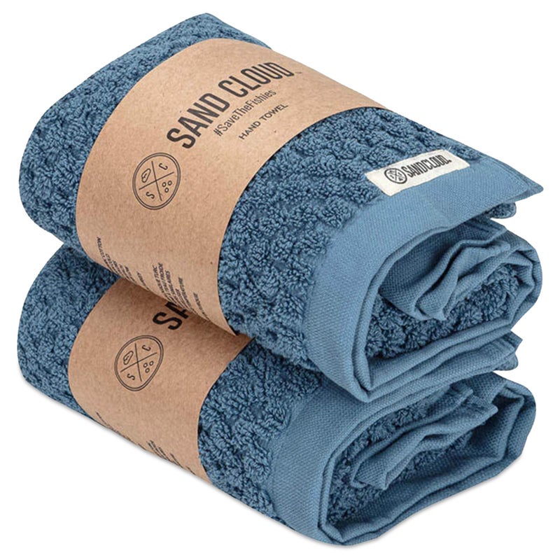 Sand Cloud Turkish Bath Towels for Bathroom Set of 2 Atom Blue Large  Luxury Soft Linen Turkish Organic Cotton is Luxurious  Absorbent  Premium Shower  Bathroom Towels Dry Faster