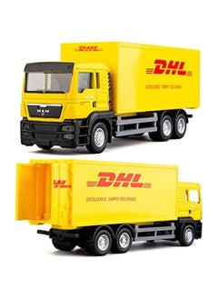 Compatible for DHL Container Truck Car Model Toy Cars, Zinc Alloy Die-Cast Vehicles Kid Toys for Boy Girl Gift