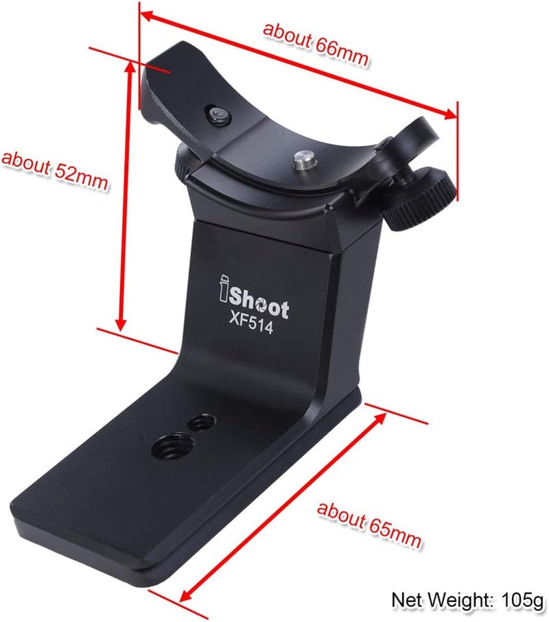 iShoot Metal Tripod Mount Ring Camera Lens Replacement Foot Lens Collar Base Support Adapter Stand for Fuji XF 50-140mm F2.8 R LM OIS WR Telephoto Lens with Arca-Swiss Type Quick Release Plate - Image 2