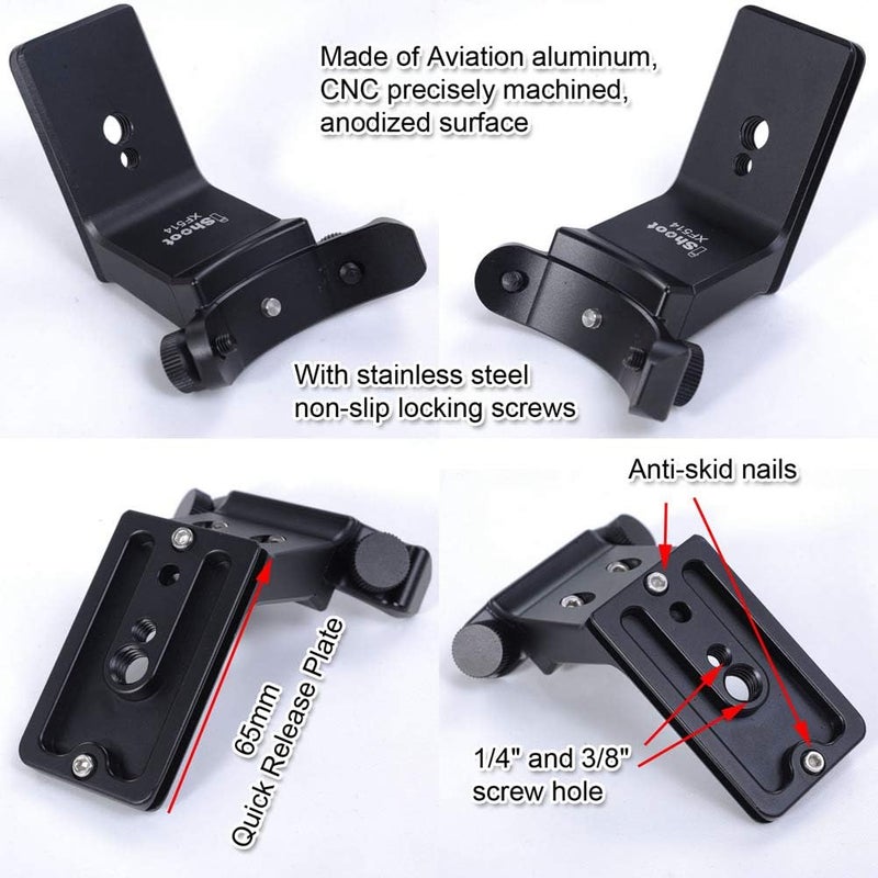 iShoot Metal Tripod Mount Ring Camera Lens Replacement Foot Lens Collar Base Support Adapter Stand for Fuji XF 50-140mm F2.8 R LM OIS WR Telephoto Lens with Arca-Swiss Type Quick Release Plate - Image 4