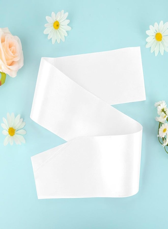 Xioabre 4pcs White Sashes Blank Birthday Sash Prom Queen Sash Birthday Sash For Women White Birthday Sash Bachelorette Sash Plain White Sash For Birthday Graduation Party Halloween Costume, Sorority, DIY - Image 4