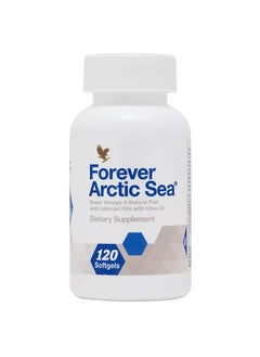 Forever Forever Living - Arctic Sea Omega-3 - Supplement, EPA and DHA Fatty Acid Blend, Supports Heart, Brain, and Eye Health, Gluten-Free, 120 Softgels  - Image 1