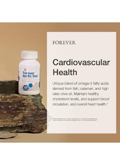 Forever Forever Living - Arctic Sea Omega-3 - Supplement, EPA and DHA Fatty Acid Blend, Supports Heart, Brain, and Eye Health, Gluten-Free, 120 Softgels  - Image 3