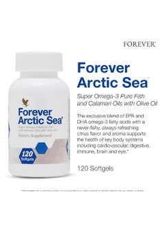 Forever Forever Living - Arctic Sea Omega-3 - Supplement, EPA and DHA Fatty Acid Blend, Supports Heart, Brain, and Eye Health, Gluten-Free, 120 Softgels  - Image 2
