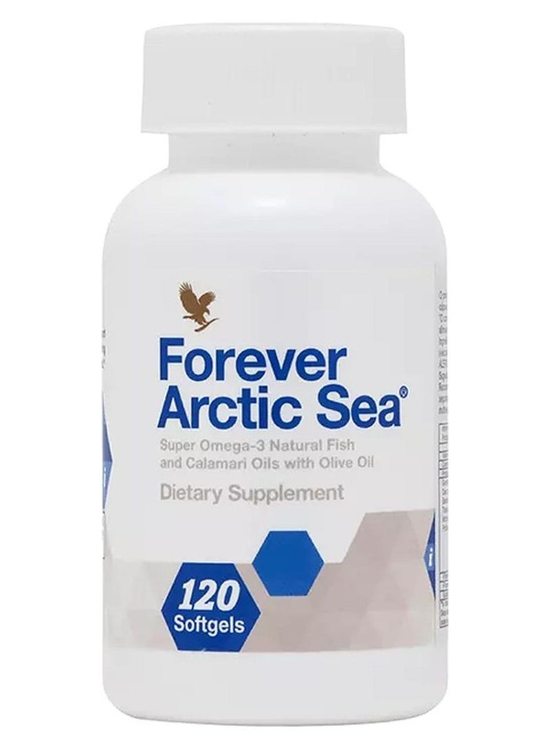 Forever فوريفر ليفينغ - أركتيك سي أوميغا-3 - مكمل غذائي، مزيج من الأحماض الدهنية EPA و DHA، يدعم صحة القلب والدماغ والعين، خالي من الجلوتين، 120 كبسولة لينة - Image 1