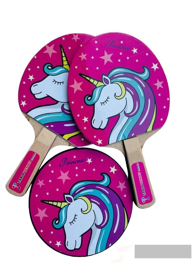 MOROVIK Indoor Outdoor Unicorn Table Tennis Trainer with 2 Wooden Rackets & 6 Balls | Sports Toy for Teenagers & Kids | Birthday Gift Unicorn Table Tennis Trainer Unicorn 01 (Black) - Image 3