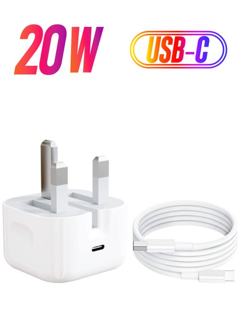 Apple 20W USB-C Power Adapter for iPhone 13 Series & iPad Pro - White